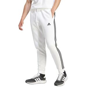 Adidas Men’s 3-Stripe Tapered Cuff Sweatpants Pants White Black XL